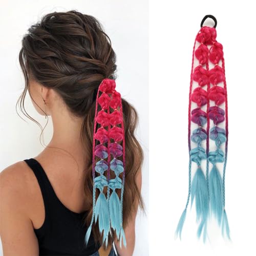 MAYCREATE Colored Hair Extensions for Women, 23.6
