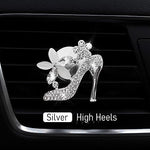 STHIRA® Car Air Vent Decoration, 2Pcs Sparkly Rhinestone Crystal High Heel Shoe Bag Car Air Vent Clip-on Charm Air Fresheners Car Interior Decor Car Hanging Accessories, Car Interior Decoration Gift for Women