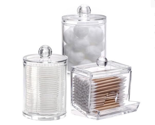 HASTHIP® 3 Pack Qtips Dispenser