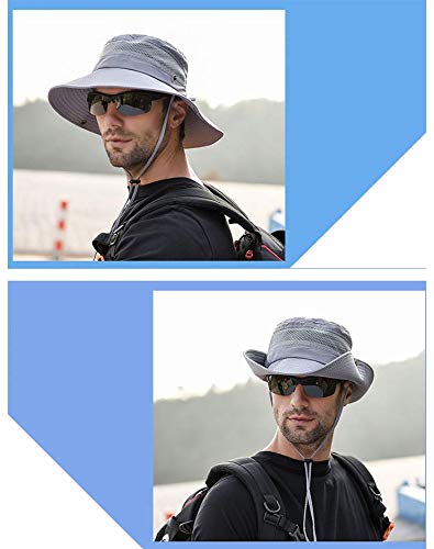 Gustave Hat Cap for Men featuring 56–60 cm Adjustable Fit with Mesh Vent | UV and Waterproof Grey Outdoor Style