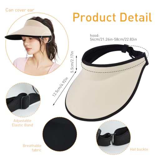 PALAY Sun Hats for Women Wide Brim Cap Beach Hat for Women Cool Ice Silk Sun Visor Summer Hats for Women UV Protection Lightweight UPF 50+ Non-crease Foldable Sport Hat for Running, Golfing, Tennis