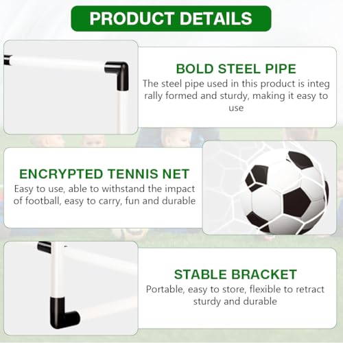 Proberos® Mini Football Goal for Kids with Pump and Ball Set Toddler Net Post Weather Resistant Sturdy PVC Easy Assembly Indoor Outdoor 3 PCS
