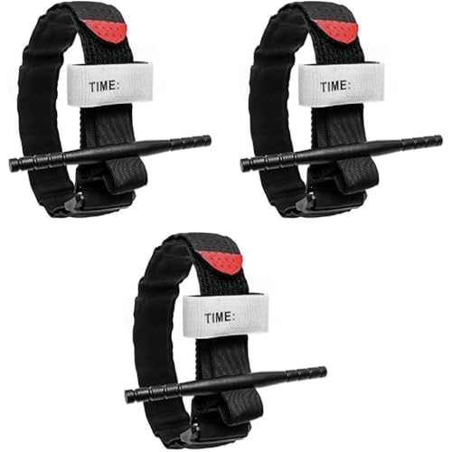 Proberos® Military Tourniquet for Outdoors Camping Survival Adjustable Emergency One-Handed Quick Release with Buckle First Aid Equipments 3 PCS
