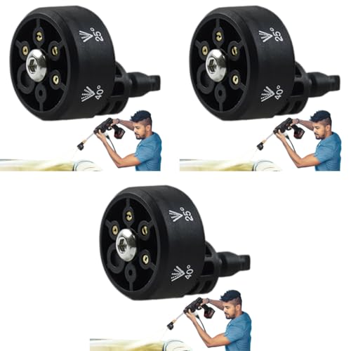 HASTHIP® Car Pressure Washer Nozzle Rotationally Adjustable 6 Modes Multifunctional ABS Material High-Pressure Universal for Cleaners 3 PCS