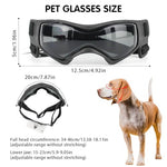 Qpets® Dog Goggles Sunglasses for Outdoor Walking, Windproof Dustproof Goggle for Dogs UV Protection Goggles with Dual Adjustable Straps for Medium or Large Dog Fun Goggle for Dogs
