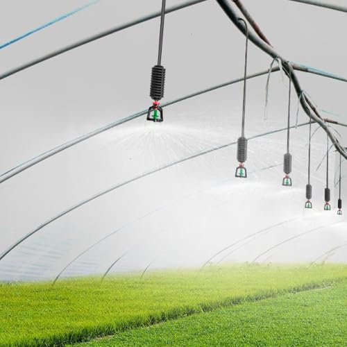 HASTHIP 10Pcs Hanging Sprinklers  23.6 inches Suspended Sprinkler Hanging Rain Fall Sprinkler Rotary Sprinkler Irrigation System Over Head Line Sprinklers for Greenhouses, Garden