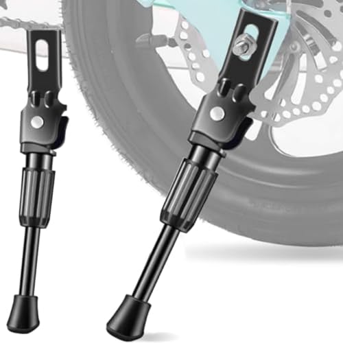 Proberos® Kids Bicycle Kickstand for 20'' Wheel Metal Anti-Slip Spring Loaded Reinforced 10.43 inches Replacement Bike Modification Accessory Black 3 PCS