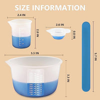 HASTHIP® 9PCS Silicone Measuring Cups for Resin, Reusable Resin Measure Cup with 600&100ml, Silicone Stir Sticks, Resin Mixing Kit for Epoxy Resin, Molds, Jewelry Making, Waxing