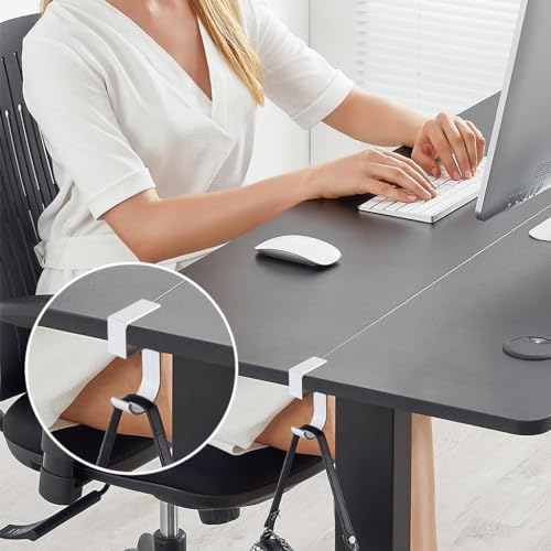 Serplex® 6PCS Desk Hook Aluminum Alloy Underdesk Nail-Free Cabinet Shelf Cupboard Hanging for Bag Headphone Backpack 10Kg Loading Capacity Per Hook