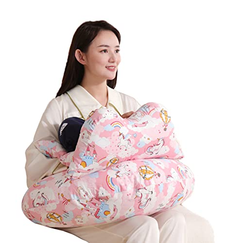 SNOWIE SOFT Baby Feeding Pillow for Mom Breastfeeding, Nursing Pillow with Infant Support Cushion, Multi Nursing Pad with Removable Neck Belt for Mom Baby Gifts