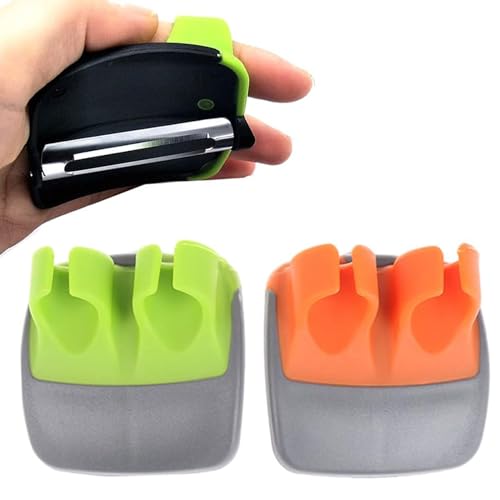 HASTHIP® 4 Pcs Palm Peeler Rubber Finger Grips,Silicone Finger Grips Kitchen Gadget,Comfortable to Peel Pumpkin,Carrot,Cucumber,Potato and More