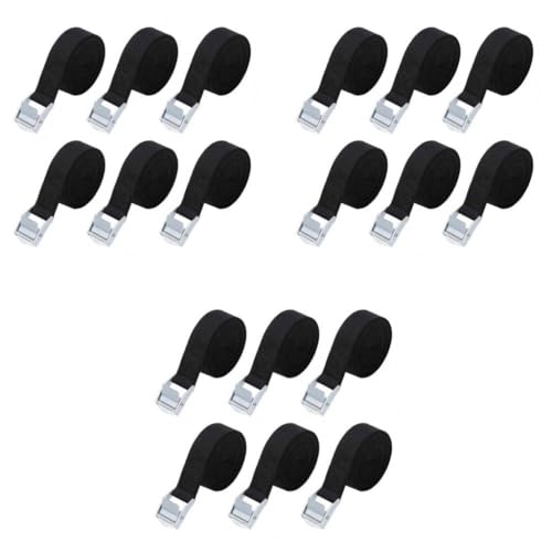 HASTHIP® 6 Pack Tie Down Straps Heavy Duty Lashing Adjustable Cam Buckle with Metal for Motorcycle Cargo Trucks Trailer Luggage 2.5m 3PCS
