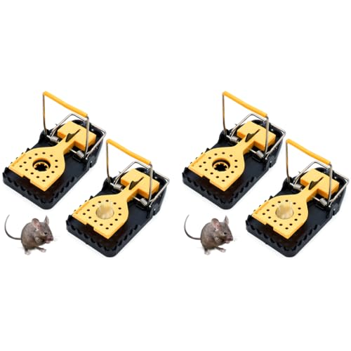 Optifit® 4PCS Rat Traps for House Garden Patio Reusable Mouse Traps for Mice Rats Chipmunks Squirrels Hamsters and Other Rodents Quickly Slam Killer Indoor Outdoor