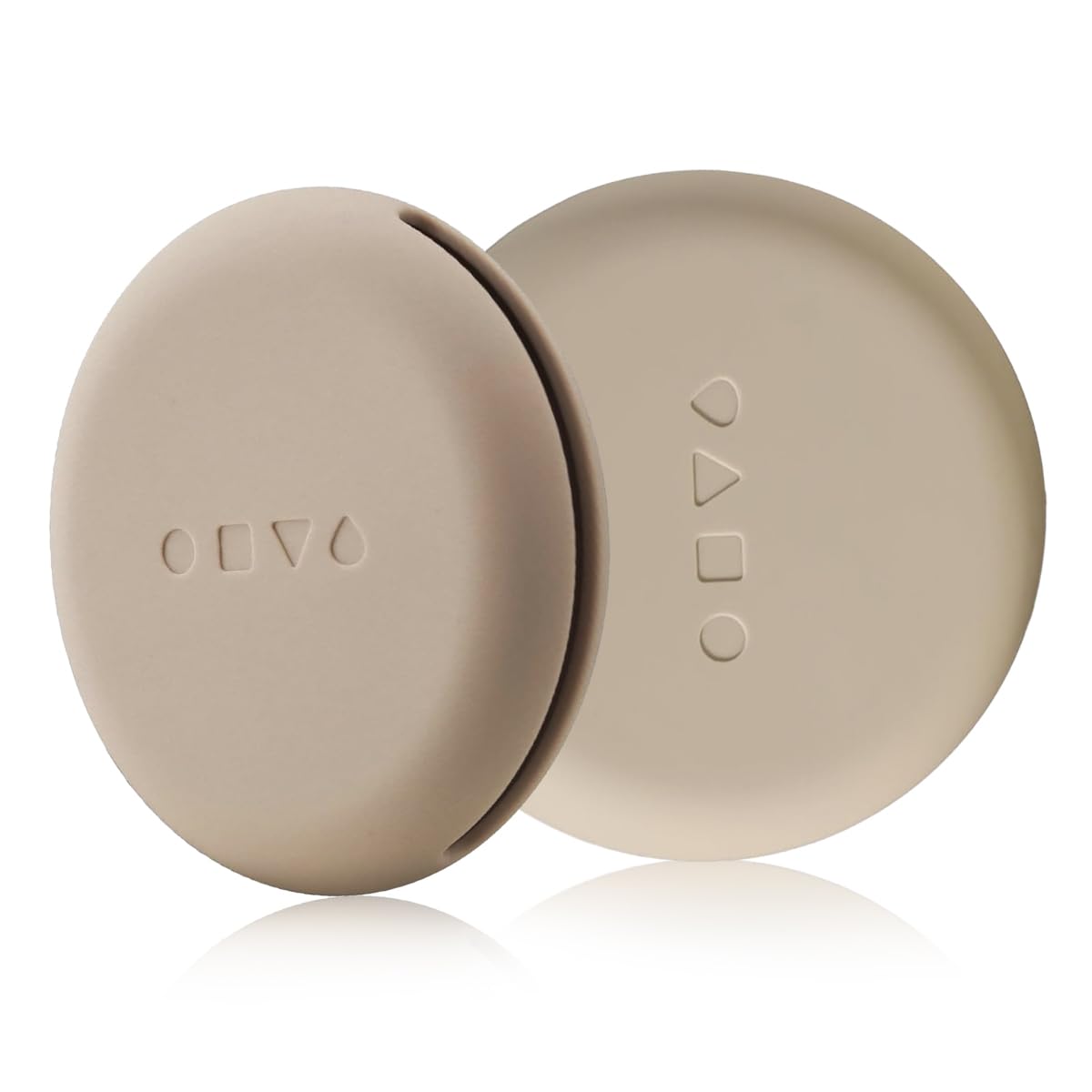 MAYCREATE Silicone Makeup Sponge Holder for Travel and Daily Use featuring 75x62mm Squeeze Open Design | Soft Pink Storage Case