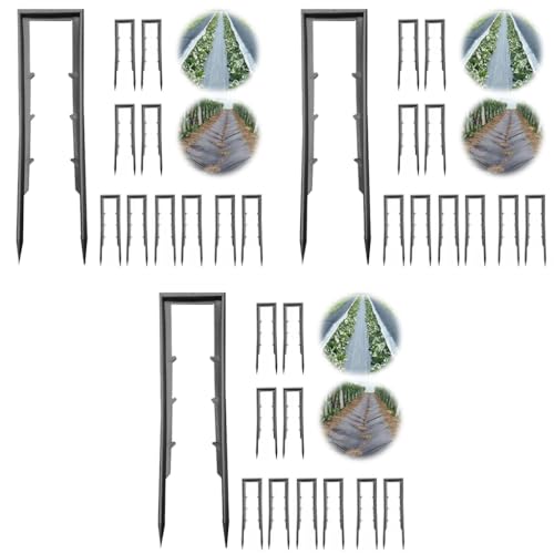 HASTHIP® Plastic Garden Landscape Stakes Staples U-Shaped for Securing Weed Barrier Fabric Ground Tarp 4CMx15CM 300PCS