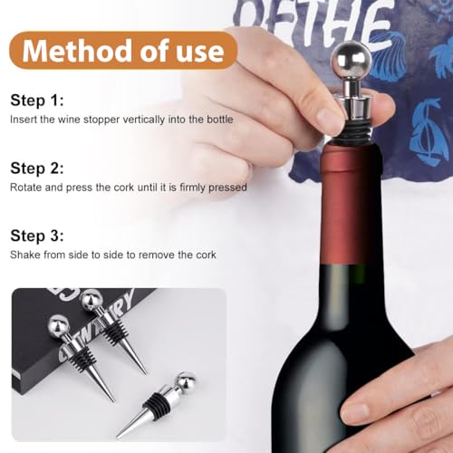 HASTHIP® Wine Stoppers 3 Pieces Bottle Stopper for Wine Collection Red Champagne Beer Saver Sealer 9 PCS