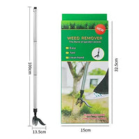 Proberos® 1m Weeder Hand Tool for Garden Lawn, Stainless Steel Stand Up Hand Weeder for Terrace Garden, Durable 3 Section Assembly Hand Weeder Manual Weed Puller