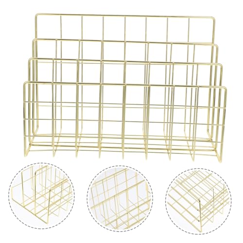 ZIBUYU® Bookshelf Office Desktop Metal Book Block Three Layer