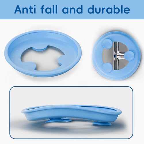 HASTHIP® Kids Food Plate with Suction Cups 9 Inch Round 3-Compartment Stainless Steel for Toddlers Self-Feeding Training Anti-flip Shallow Breakfast Bread Snack 2PCS