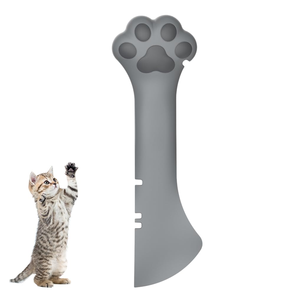 Qpets® Cat Paw Can Opener, Ring Pull Can Opener 2 in 1 Silicone Dual Head Can Opener & Scoop Universal Zip-top Can Puller Cartoon Cat Palm Can Ring Puller Can Opener