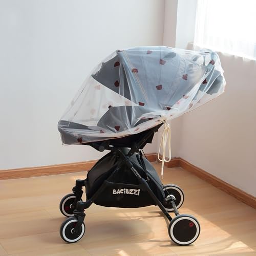 SNOWIE SOFT® Mosquito Net for Stroller,Baby Pram Net Portable Star Print Stroller Netting Cover