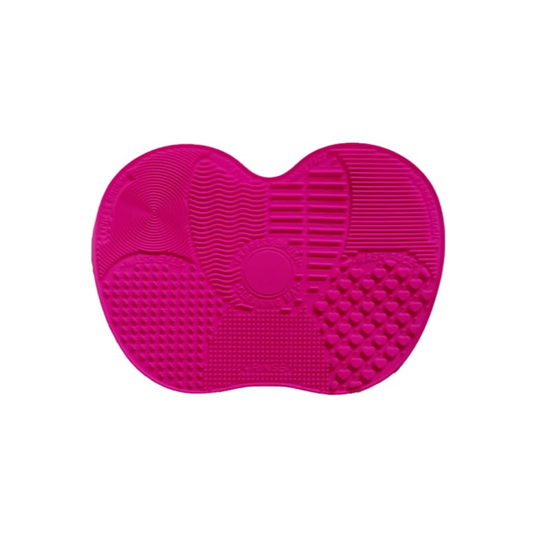 ZIBUYU® Crimson Silicone Makeup Brush Cleaning Pad For Deep-Cleaning Cosmetic Brushes, Multi-Texture, Cruelty-Free, Fits All Brush Sizes, 22.5x17.1x1.5cm, Ideal For Facial Tool Care Crimson Color