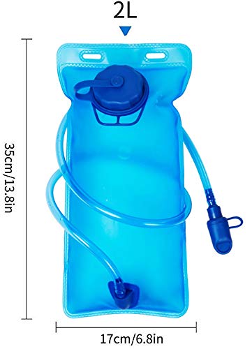 PROBEROS Hydration Bladder for Hiking and Cycling with Leakproof Bite Valve | 2L 13.8×6.8 in Food‑Grade EVA