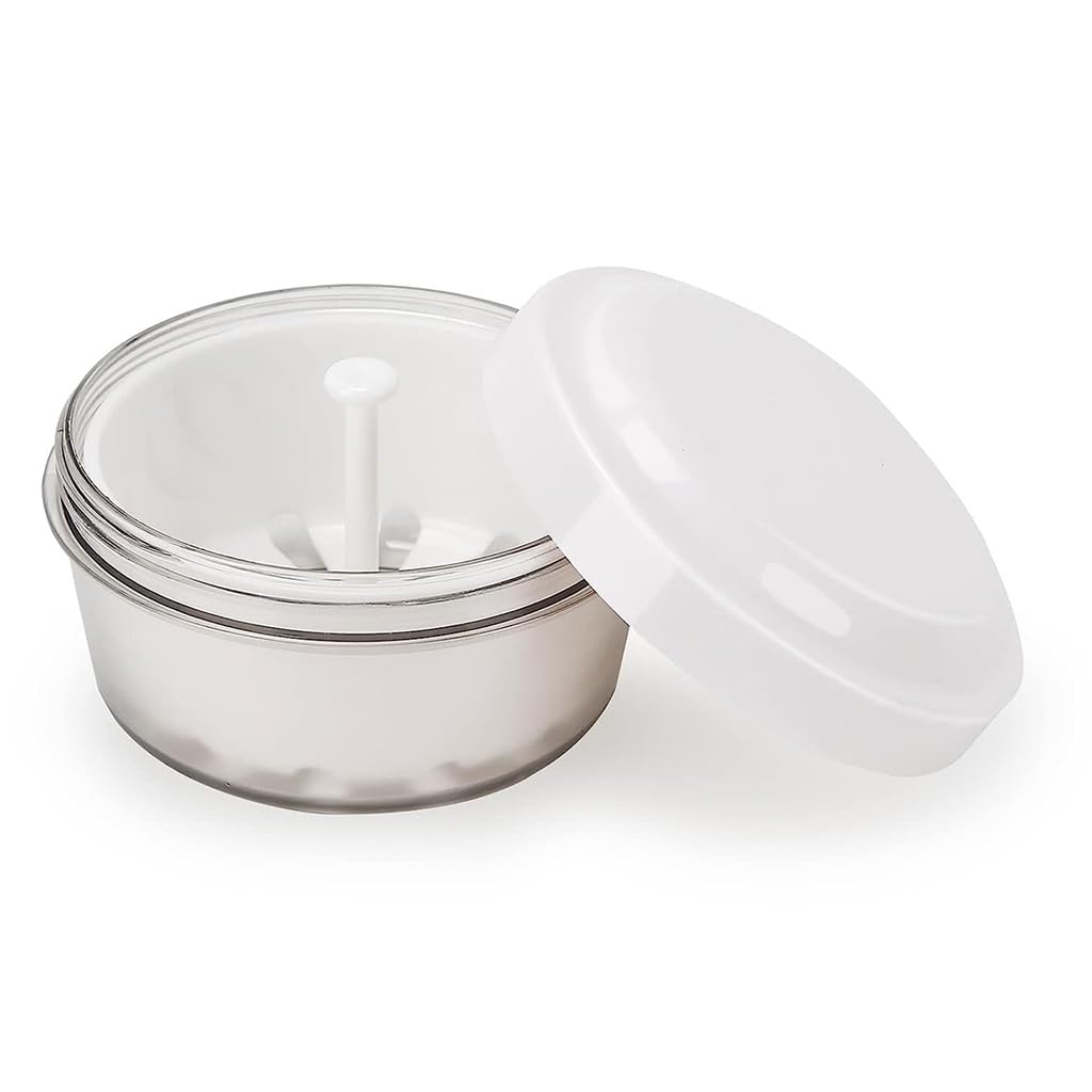 HANNEA Leak Proof Denture Case, Denture Cups Bath, Dentures Container with Retainer Basket Denture Holder for Travel, Mouth Guard Night Gum Retainer Case Container