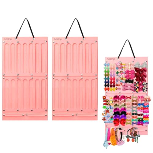 HASTHIP® 2pcs Hair Bows Holder Wall Hanging Baby Girls Hair Accessories Organizer Soft Felt Hairband Storage for Girls Large Capacity Hair Clips Display Rack for Girls Kids Room Organiser
