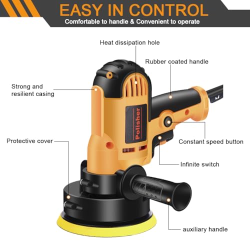 STHIRA® Car Buffer Polisher Kit, 5 Inch Buffer Polisher for Car Detailing