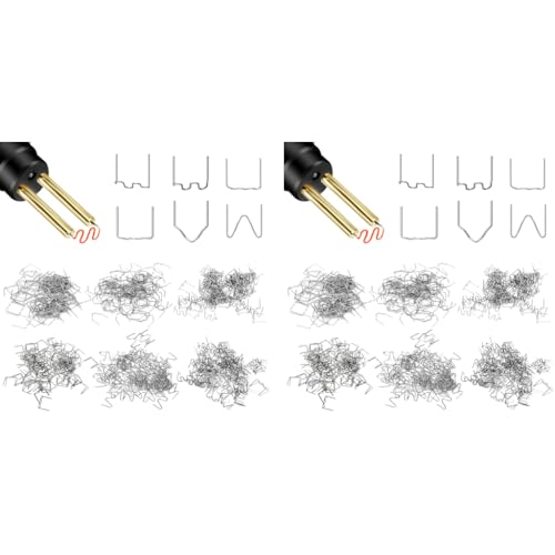 Serplex® 600PCS Plastic Hot Stapling Welder Staples 6 Types Welding Staple Bumper Wire for Repair Car Crack Only Included