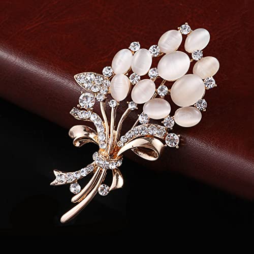 SANNIDHI® Alloy and Diamond Brooch Fashionable for Women Girl 2PCS