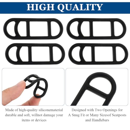 Proberos® 20PCS Bicycle Silicone Bands Handlebar Mounting Straps Elastic Flexible Rubber for Bike Light Phone Speaker Holder