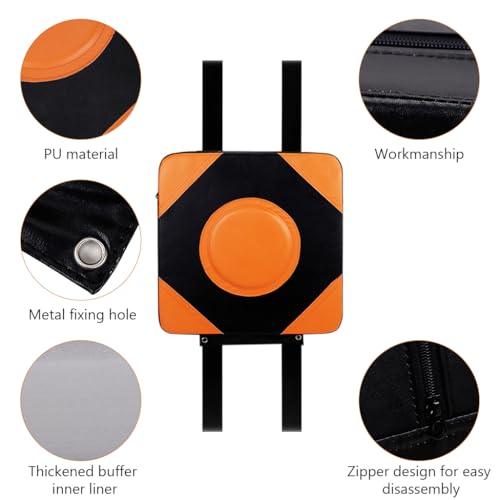 Proberos Boxing Punching Pad, Wall Punching Bag, 15.7'' Square PU Punching Target Pad for Boxing Training Hook and Loop Removable Wall Punching Training Pad for for Boxing Fighter Fitness