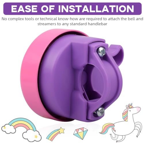 Proberos® Kids Bike Bell with Daisy Flower Pink Dome Bell with 2PCS Tassels Guardian for Children's Bikes and Scooters