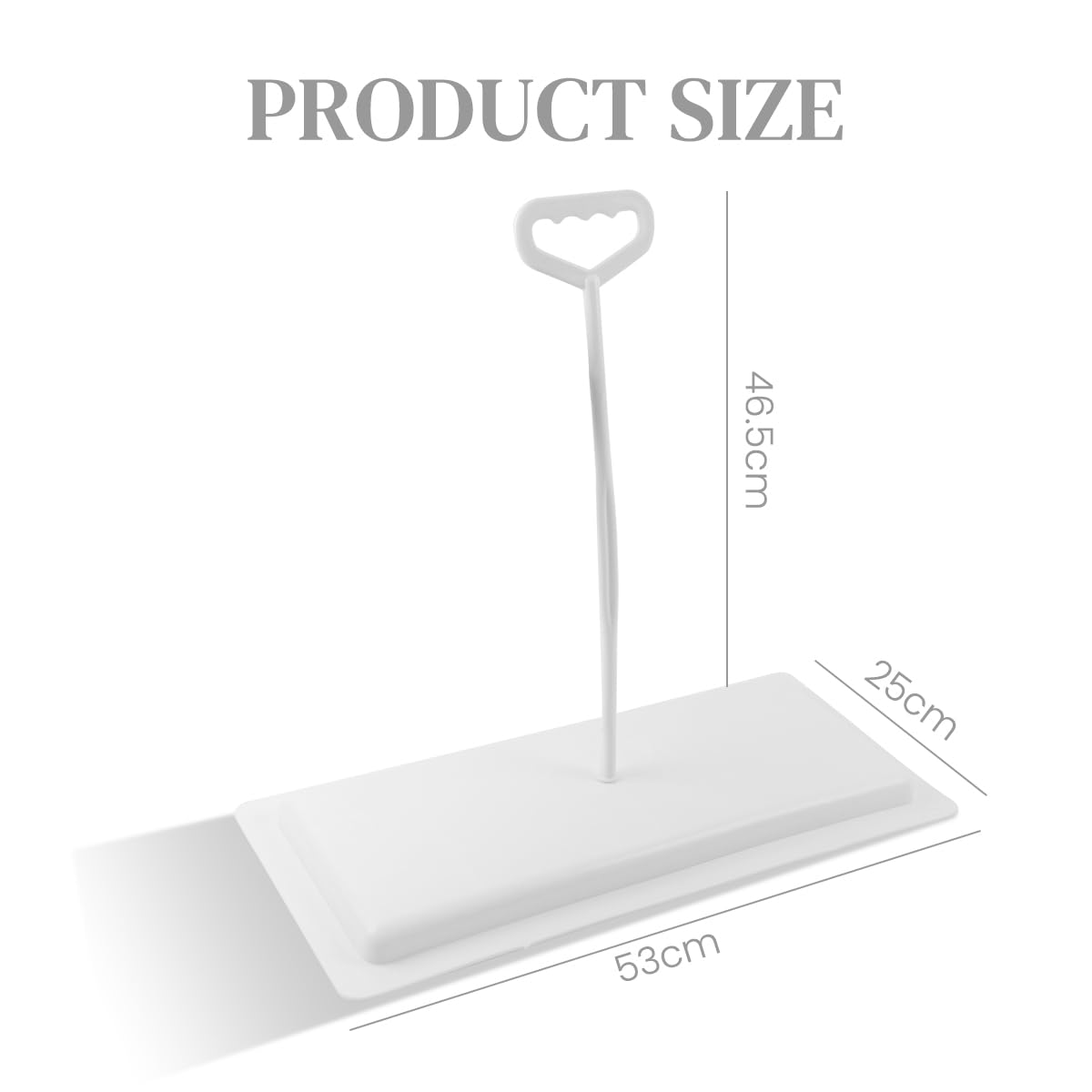 HASTHIP® Squat Toilet Cover Universal Squat Toilet Cover with Long Handle 53x25cm Squat Toilet Cover Durable PP Material Squat Toilet Cover for Hygiene and Sanitation