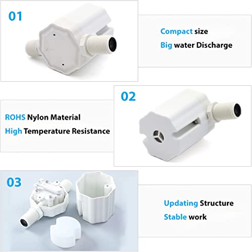 HASTHIP® Imported Floating Automatic Water Level Control for Water Tank 2 PCS