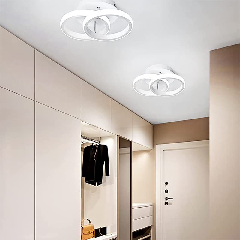 ELEPHANTBOAT  20W Ceiling Light for Living Room Modern LED Acrylic Round LED Ceiling Lamp for Hallway Office Bedroom Kitchen Living Room Ceiling Light Decoration 6000K