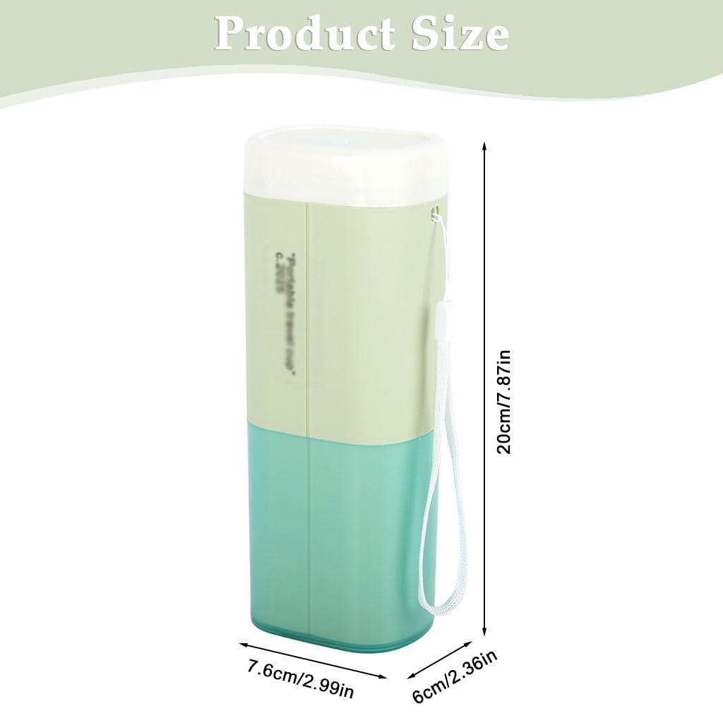 ZIBUYU Travel Wash Cup with Leak-Proof Snap-Lock Design and PP Material | Compact Toiletry Organizer