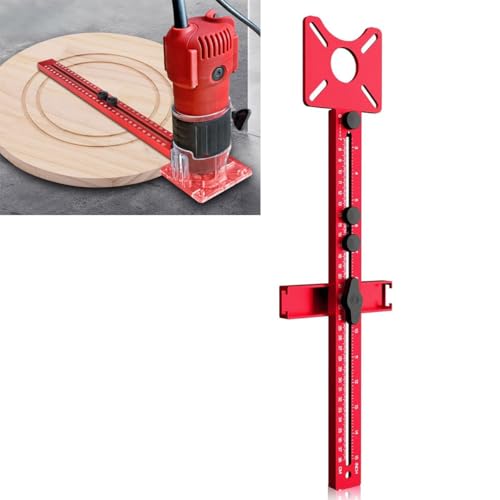 Serplex® 4 in 1 Trim Router Jig Aluminum Alloy Router Circle Cutting Jig Multifunctional Adjustable Router Jig Tool for Woodworking