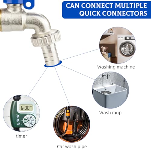 HASTHIP® Tap with Lock 1/2 Inch Thread Water Lockable Faucet for Outdoor Spigots Garden Home Not with Pad or Keys 3PCS