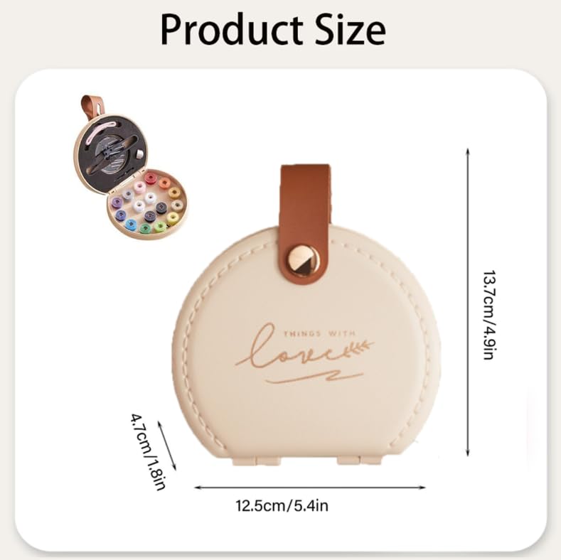 ZIBUYU Mini Portable Sewing Kit for Travel and Daily Repairs with Organizer Case | Compact Sewing Box Featuring Pincushion and Threads