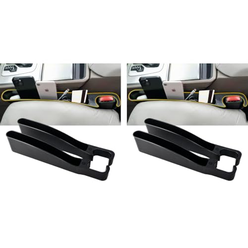 STHIRA® 4PCS Car Seat Gap Filler Organizer Universal Fit for Cars SUVs Trucks 16.5 Inch Anti-Drop Front Seat with Phone Charging Cable Hole Easy Clean Prevents Item Loss