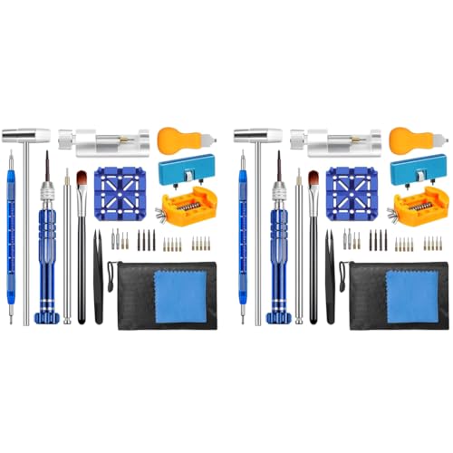 Serplex® Watch Repair Kit Screwdriver Set for Battery Replacement Strap Adjustment Back Case Opening Multipurpose Essential Tools with Tool Bags 2PCS