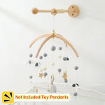 SNOWIE SOFT® Wooden Wall Mounted Arm Baby Mobile Hanger Mobile Holder for Crib Hanging Toys for Babies, Crib Mobile Toy Hanger Beech Baby Crib Mobile Arm Cradle Toys Crib Hanger (Not Included Toys)