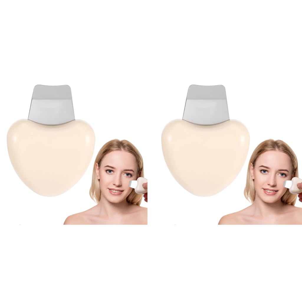 MAYCREATE Blackhead Remover Tool for Deep Cleansing with Heart Shaped Handle | 2 PCS Stainless Steel