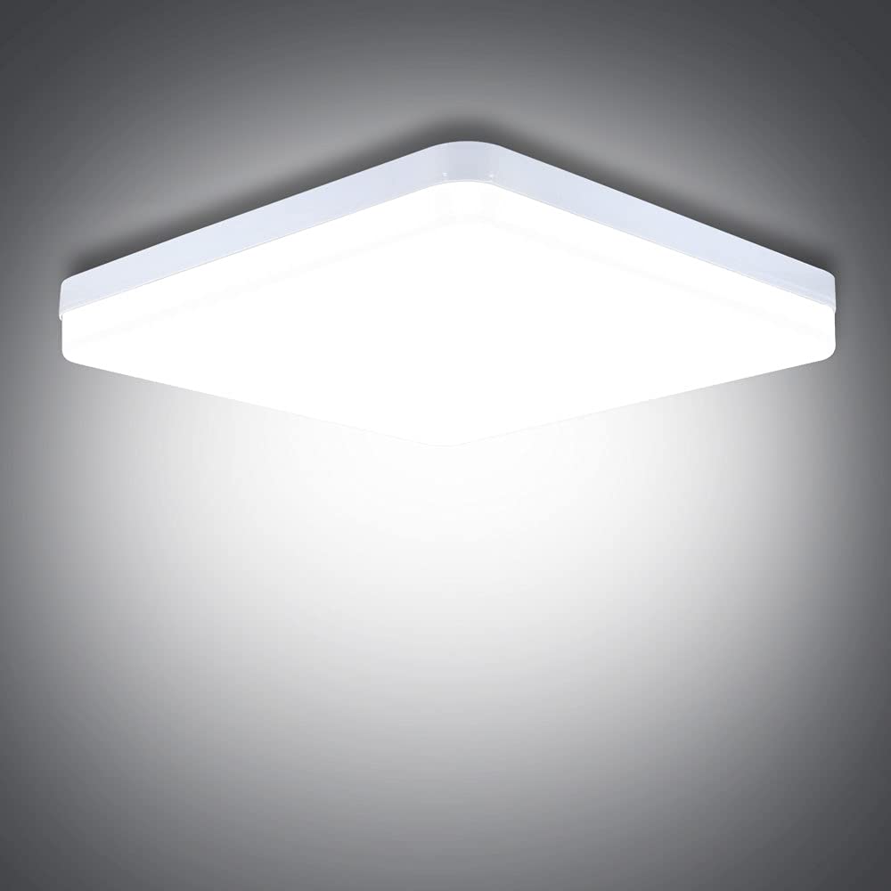 ELEPHANTBOAT® 30W LED Ceiling Lights, Daylight White Ceiling Light 6500K, 2520LM Bright Indoor Ceiling Lights for Bedroom, Kitchen, Hallway, Outside Porch and More