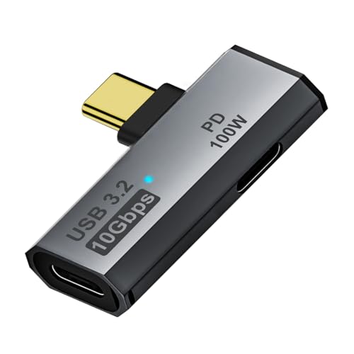 ZORBES Dual USB C Headphone Adapter with 100W Charging Port, 2-in-1 USB Type C Splitter Dongle for Steam Deck, Rog Ally, Steam Deck, Quest 2, 15 Series, iPad, MacBook and More Type C Device