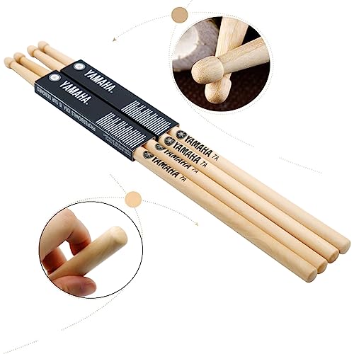 HASTHIP® 7A Drum Sticks Maple Drumsticks, 2 Pair 15.5inch Drum Sticks Set, Wood Drumsticks Drum Accessories for Adults & Youth, Oval Wood Tip, Perfect for Pros and Beginners 3 PCS
