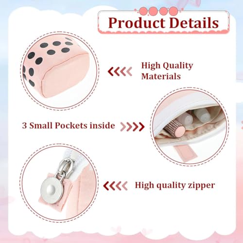 ZIBUYU® BrandName Standing Pencil Case Telescopic Boba Tea Pen Holder - Kawaii Canvas Stationery & Makeup Bag, Adjustable, Cute Gift for Girls, Women, Teens, Office, School (Pink, 1 Pc)